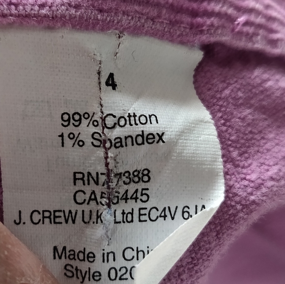 Crewcuts Size 14 Lilac Corduroy Pants - Picture 7 of 8